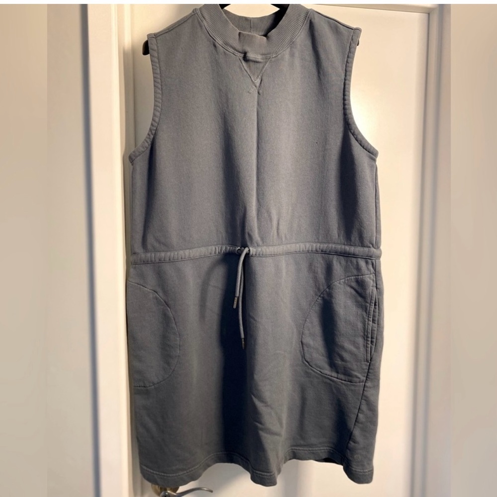 Zella West Coast Sweatshirt Dress W Pockets Blue Weather Size XL. EUC. No Flaws - Picture 2 of 6